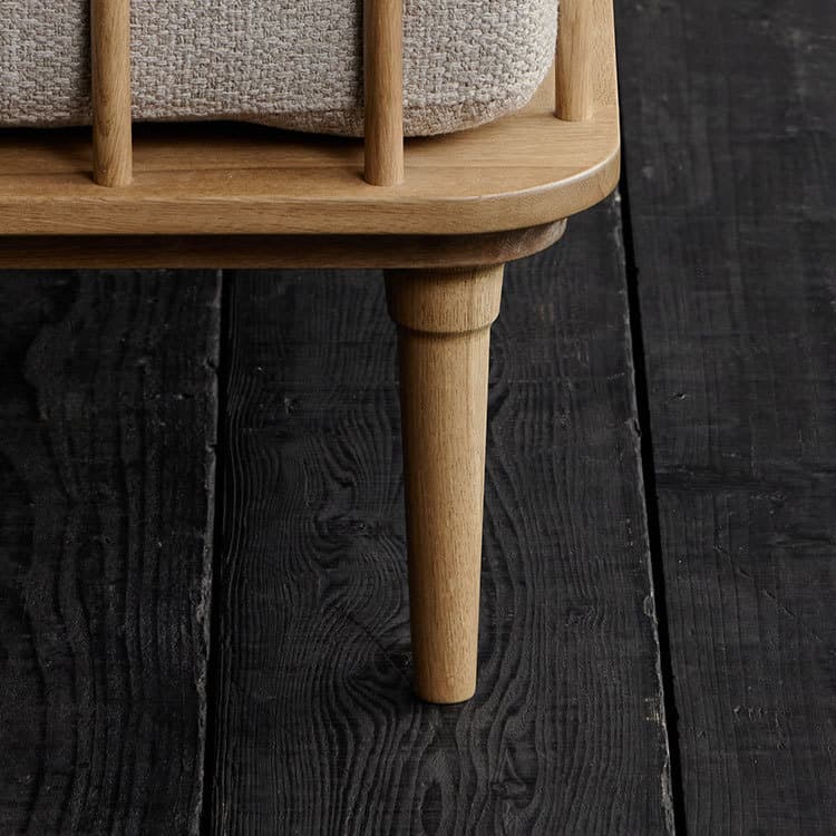 フーバ3人掛けソファ両肘木脚